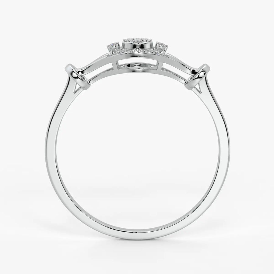 Oval Halo Classic Ladies Ring