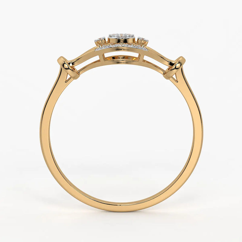 Oval Halo Classic Ladies Ring
