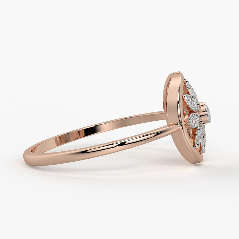 Twin Blossom Open Ladies Ring