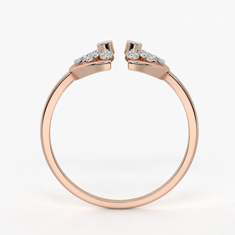 Twin Blossom Open Ladies Ring