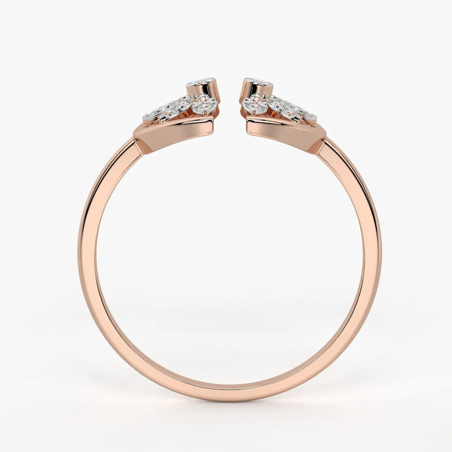 Twin Blossom Open Ladies Ring