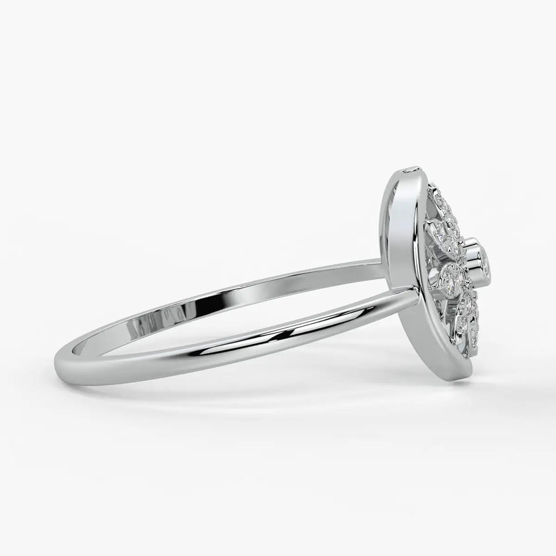 Twin Blossom Open Ladies Ring