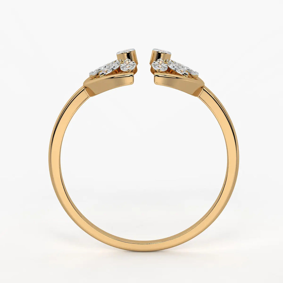 Twin Blossom Open Ladies Ring
