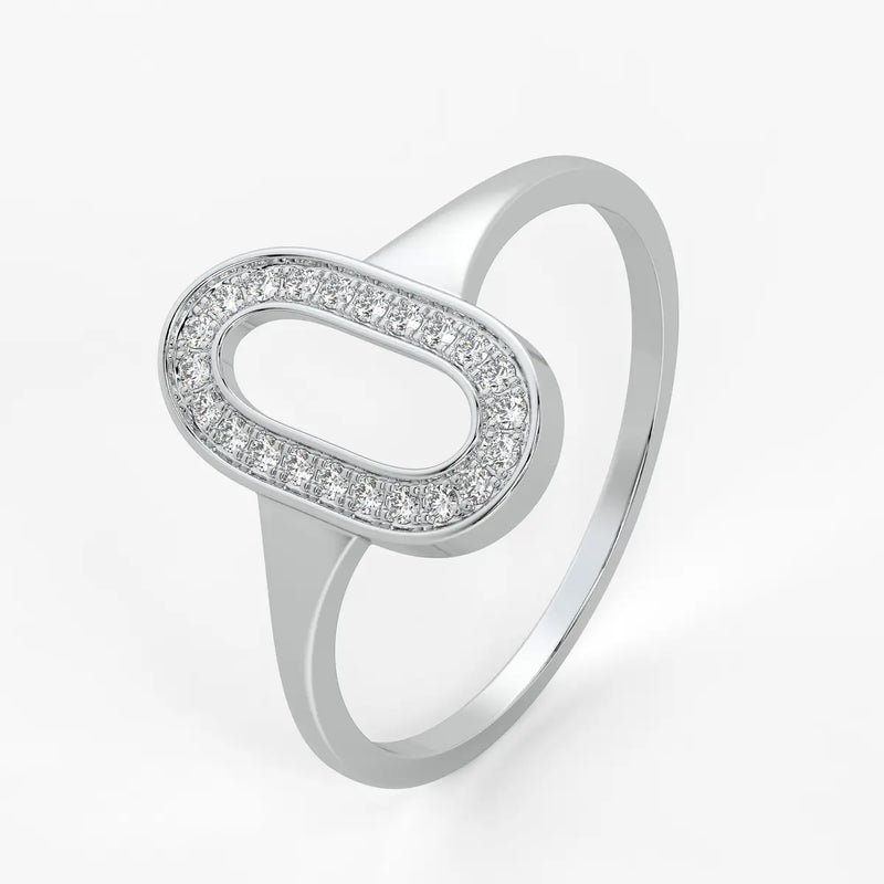 Oval Halo Ladies Ring