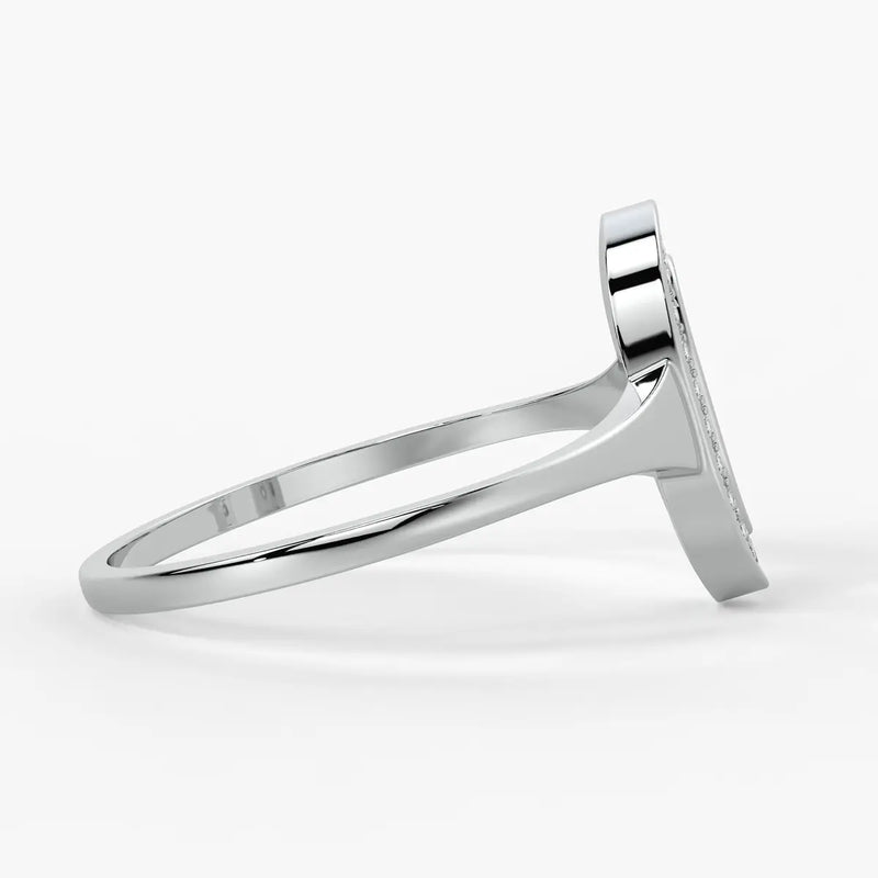 Oval Halo Ladies Ring