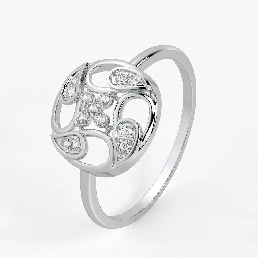 Floral Filigree Ladies Ring