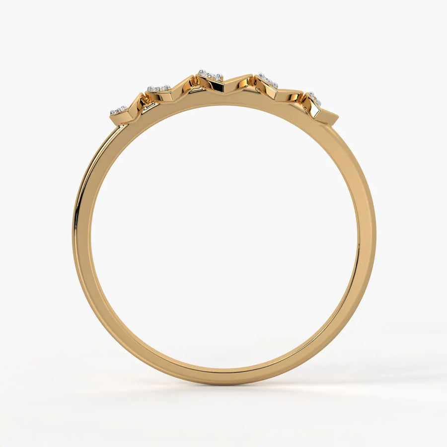 Heart Row Ladies Ring