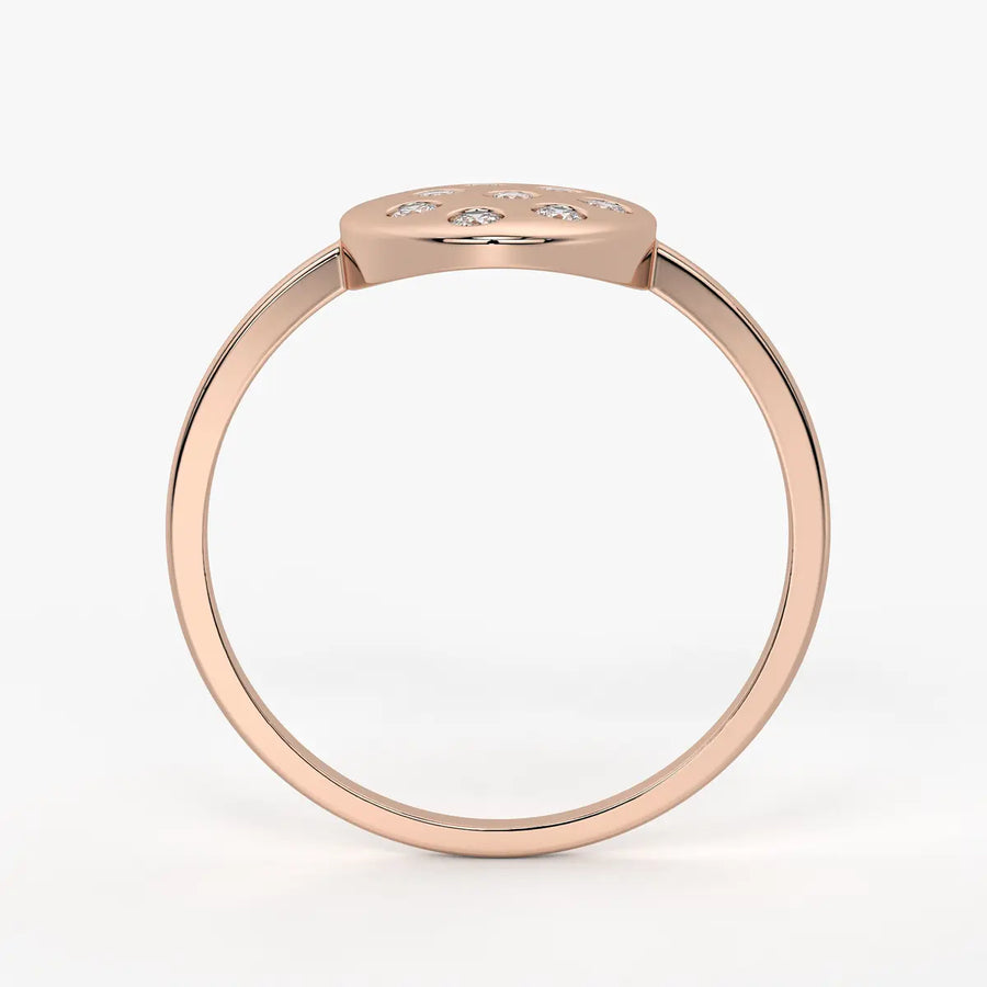 Oval Cluster Ladies Ring