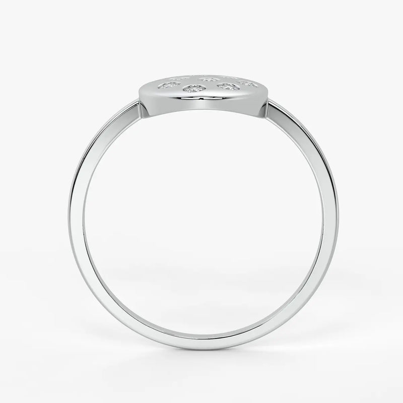 Oval Cluster Ladies Ring