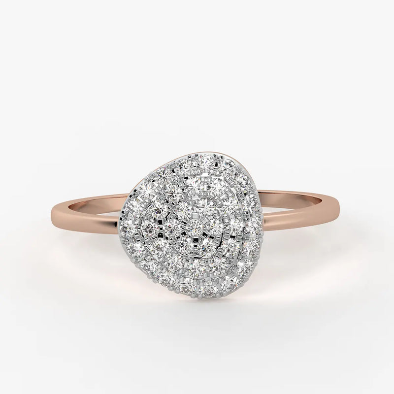 Round Halo Ladies Ring