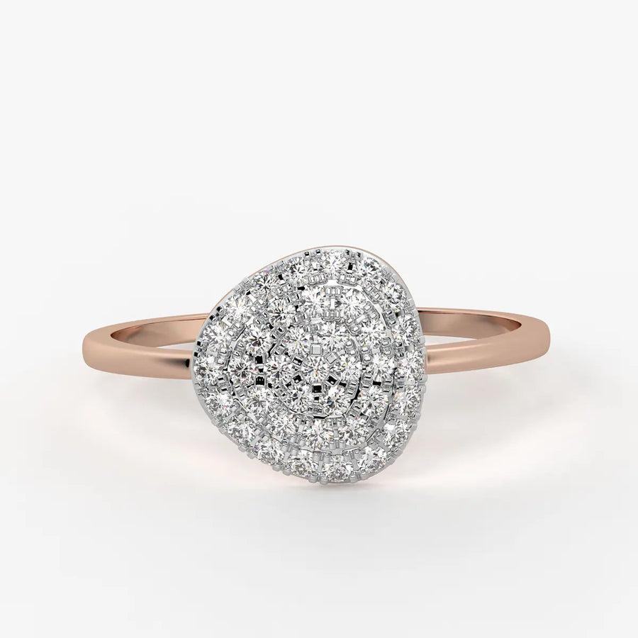 Round Halo Ladies Ring