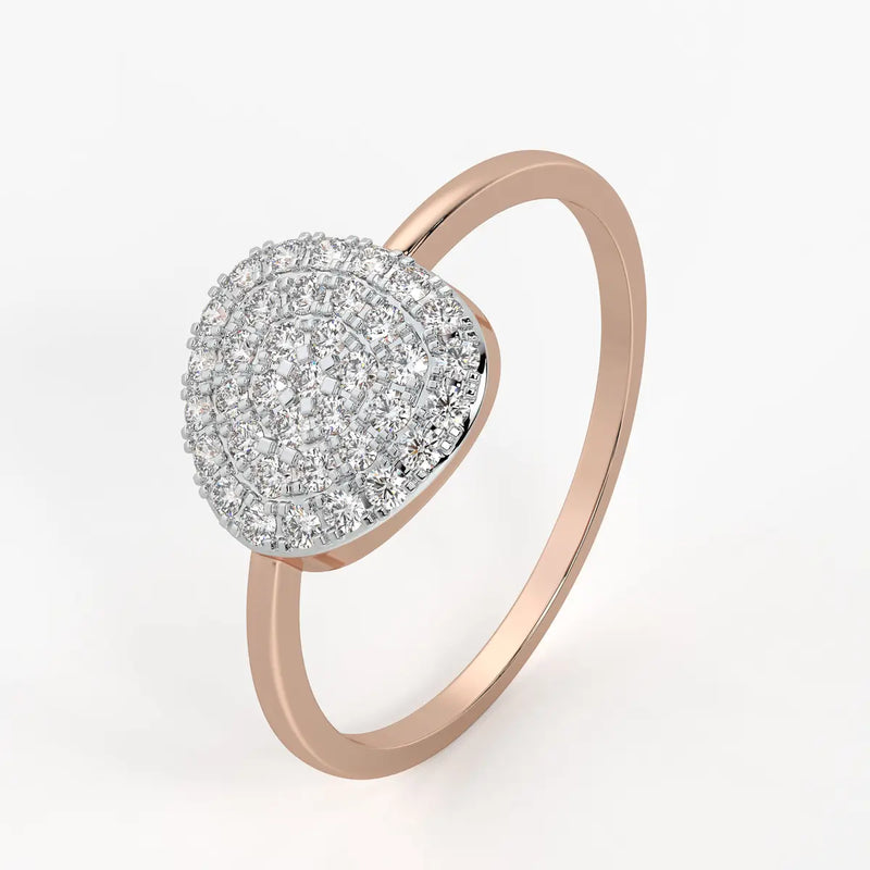 Round Halo Ladies Ring