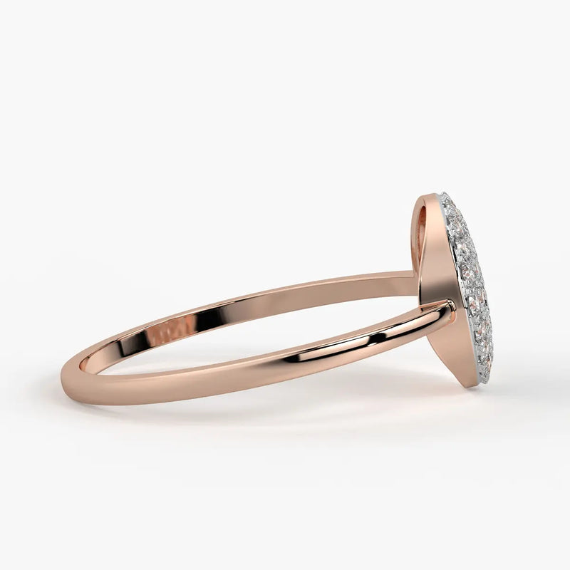 Round Halo Ladies Ring