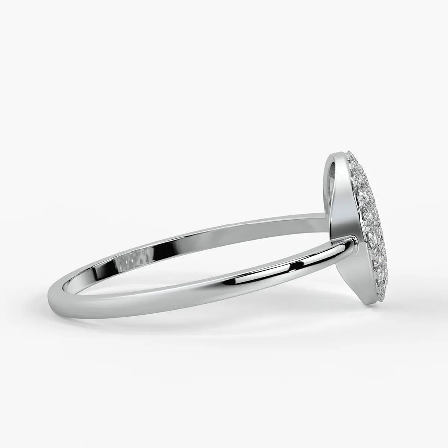 Round Halo Ladies Ring