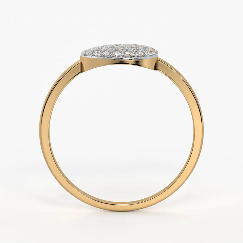 Round Halo Ladies Ring