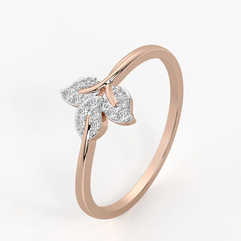 Twin Leaf Ladies Ring