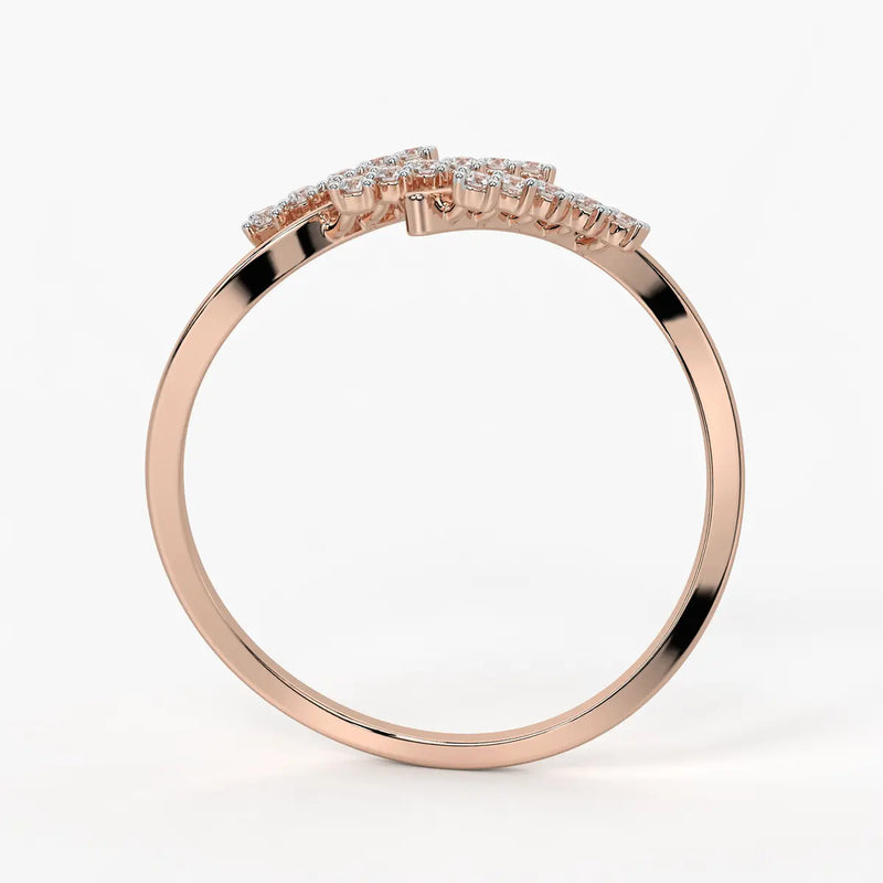 Dual Arc Cluster Ladies Ring