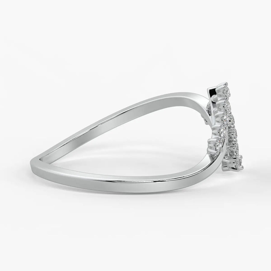 Dual Arc Cluster Ladies Ring