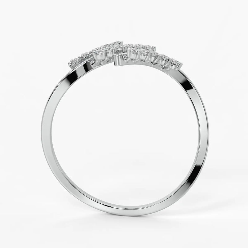 Dual Arc Cluster Ladies Ring