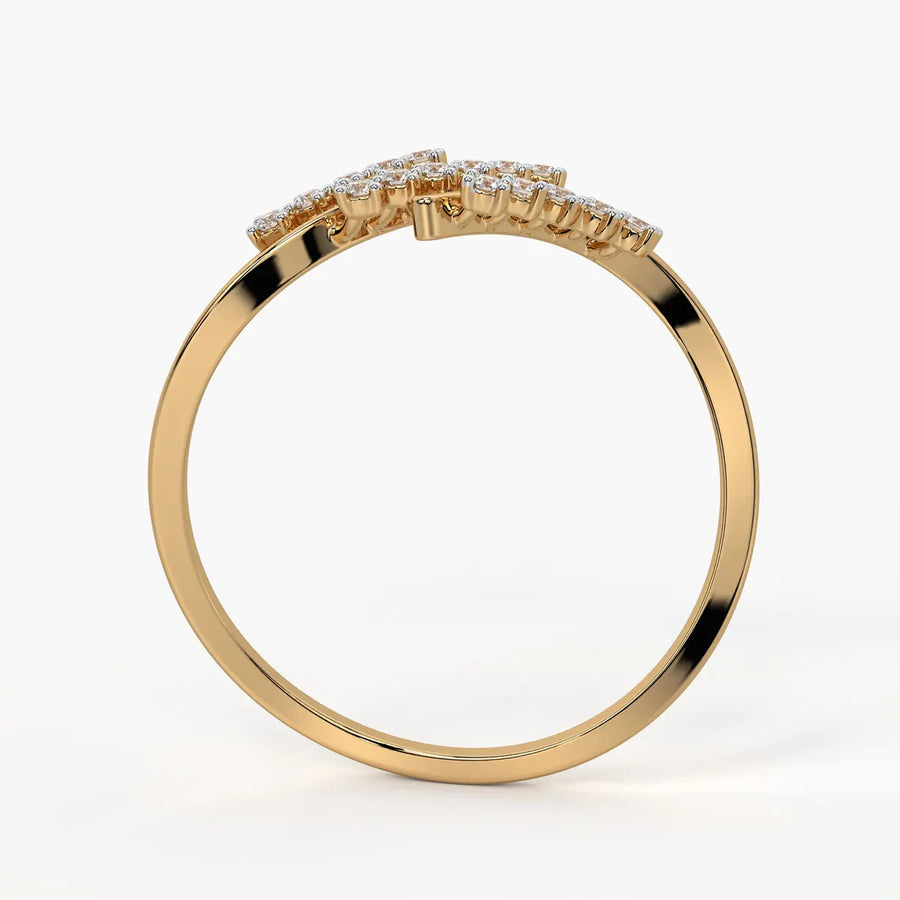 Dual Arc Cluster Ladies Ring