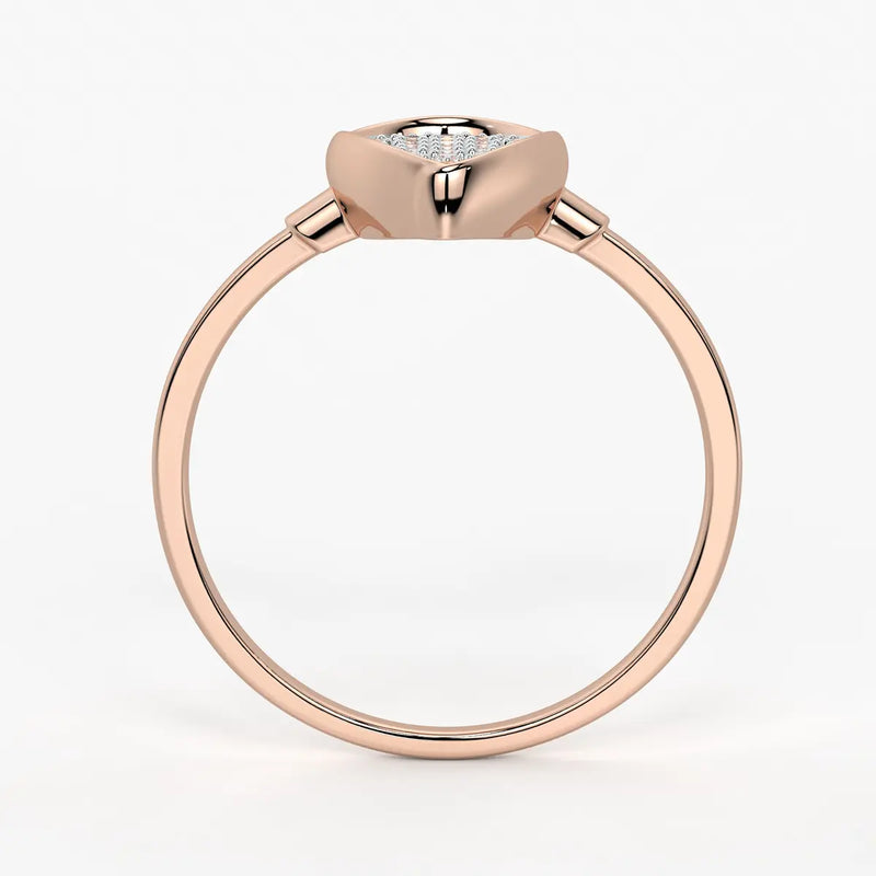 Pear Pave Cluster Ladies Ring
