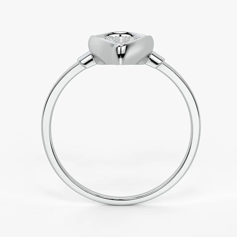 Pear Pave Cluster Ladies Ring