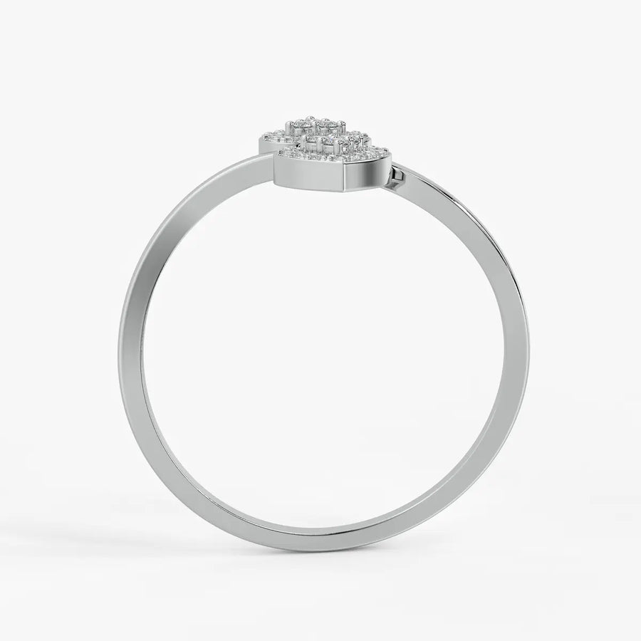 Double Heart Open Ladies Ring