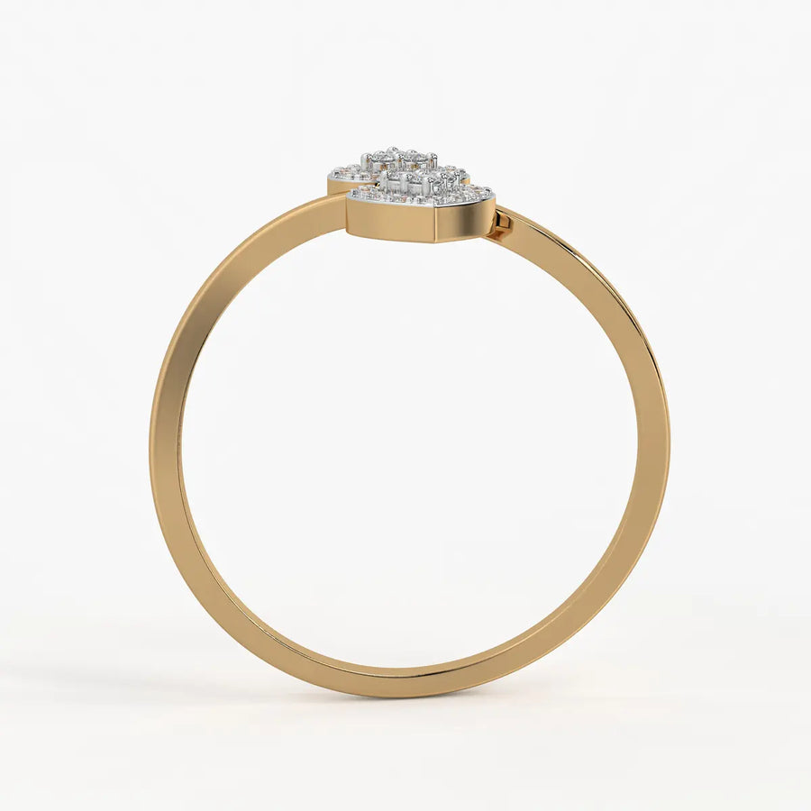 Double Heart Open Ladies Ring