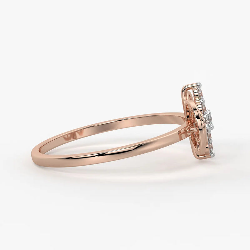 Circle Bloom Cluster Ladies Ring