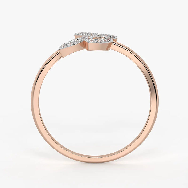 Triple Leaf Cluster Ladies Ring