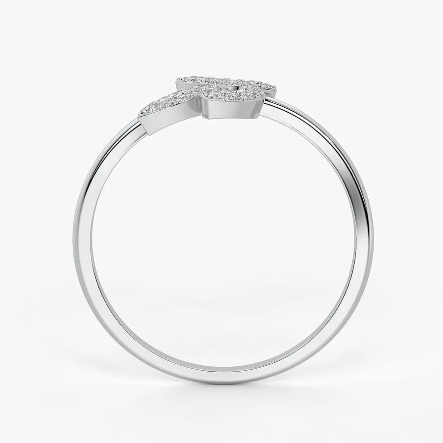 Triple Leaf Cluster Ladies Ring