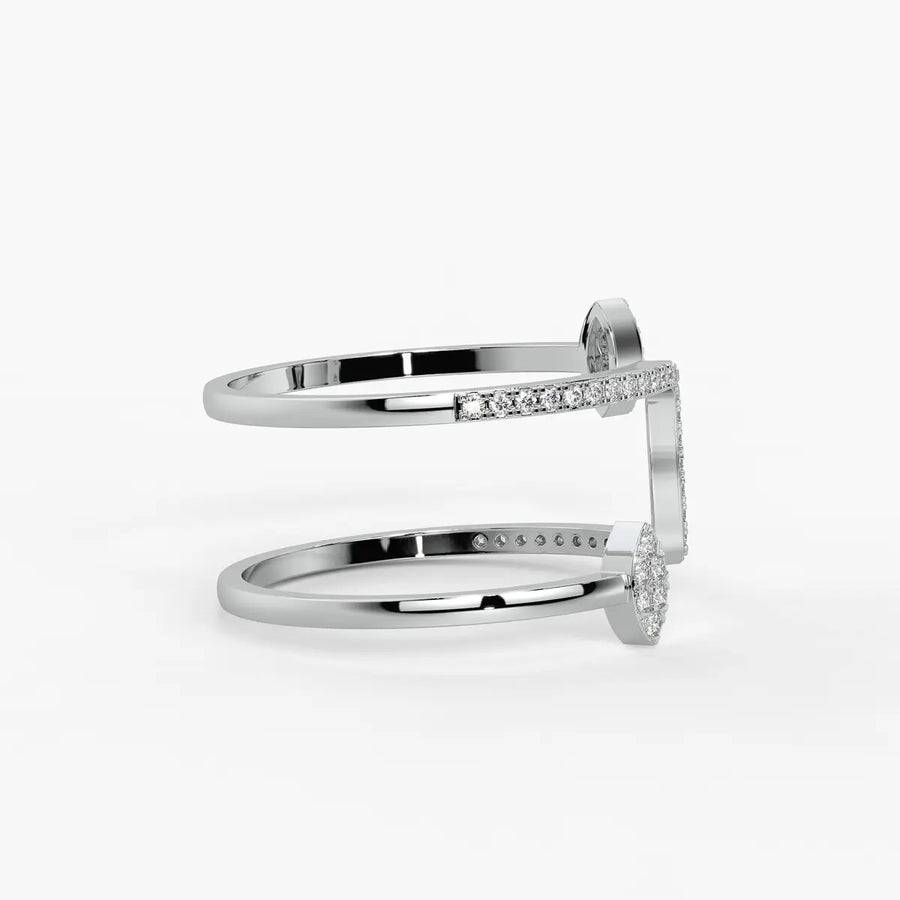 Leaf Wrap Open Ladies Ring