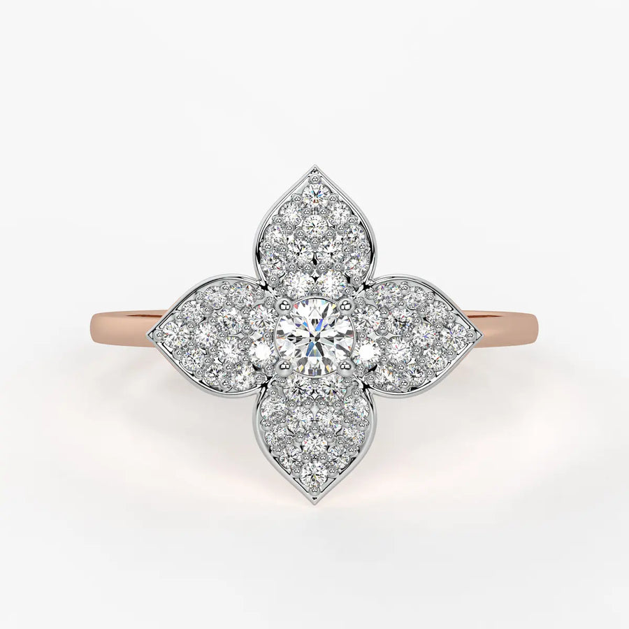 Bloom Petal Cluster Ladies Ring