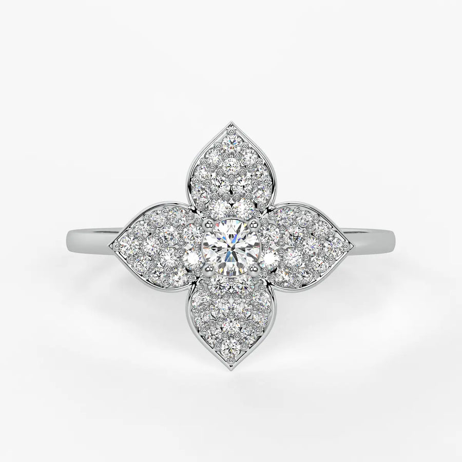 Bloom Petal Cluster Ladies Ring