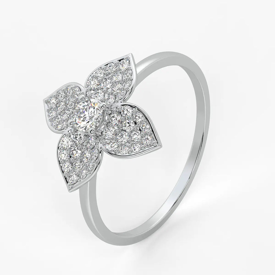 Bloom Petal Cluster Ladies Ring