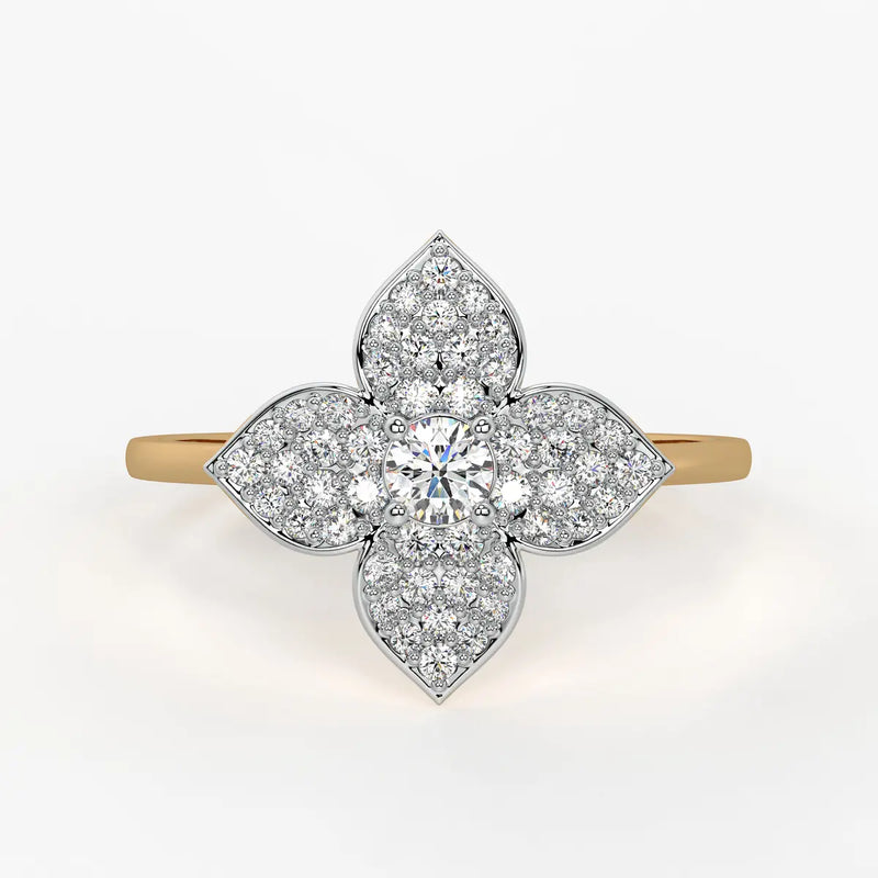 Bloom Petal Cluster Ladies Ring