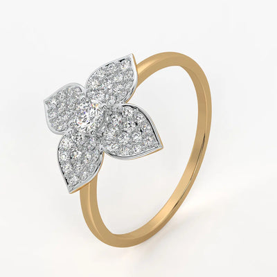 Bloom Petal Cluster Ladies Ring