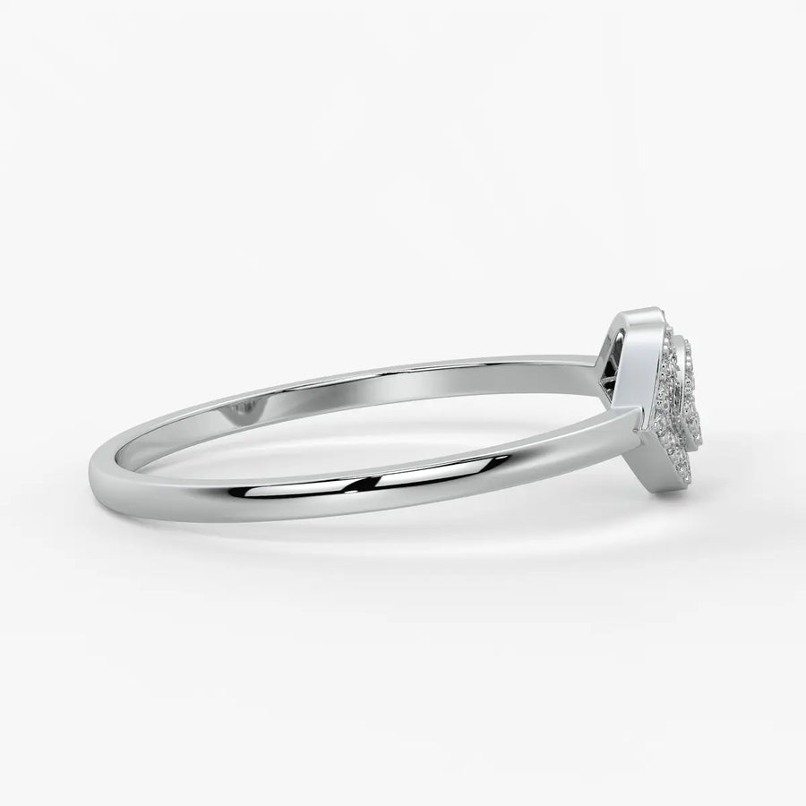 Marquise Halo Openwork Ladies Ring