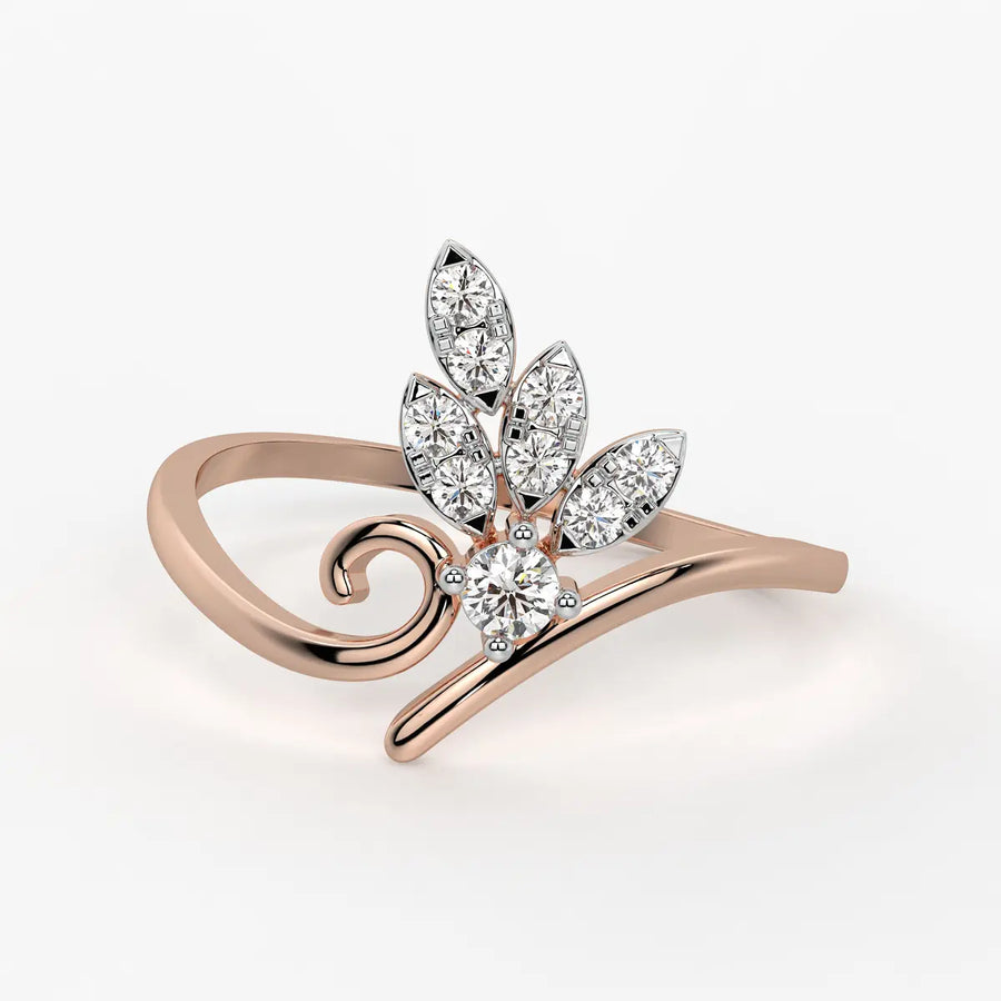 Floral Swirl Open Ladies Ring