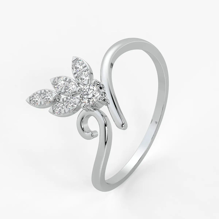 Floral Swirl Open Ladies Ring