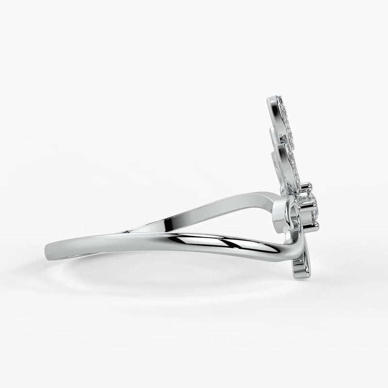 Floral Swirl Open Ladies Ring