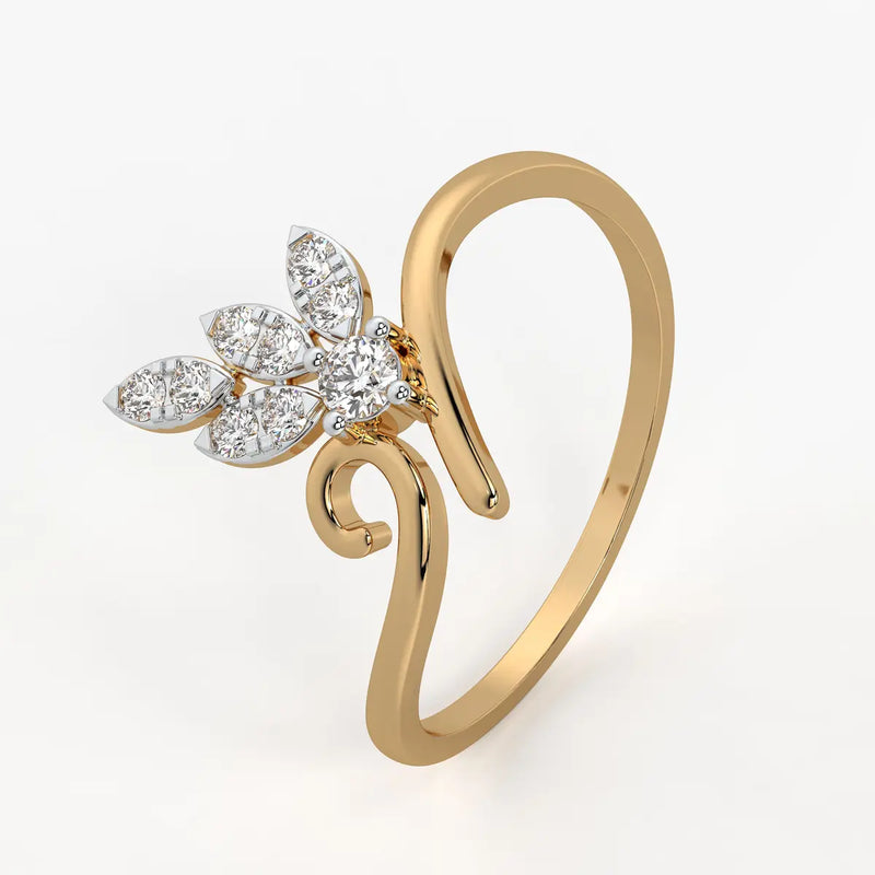 Floral Swirl Open Ladies Ring