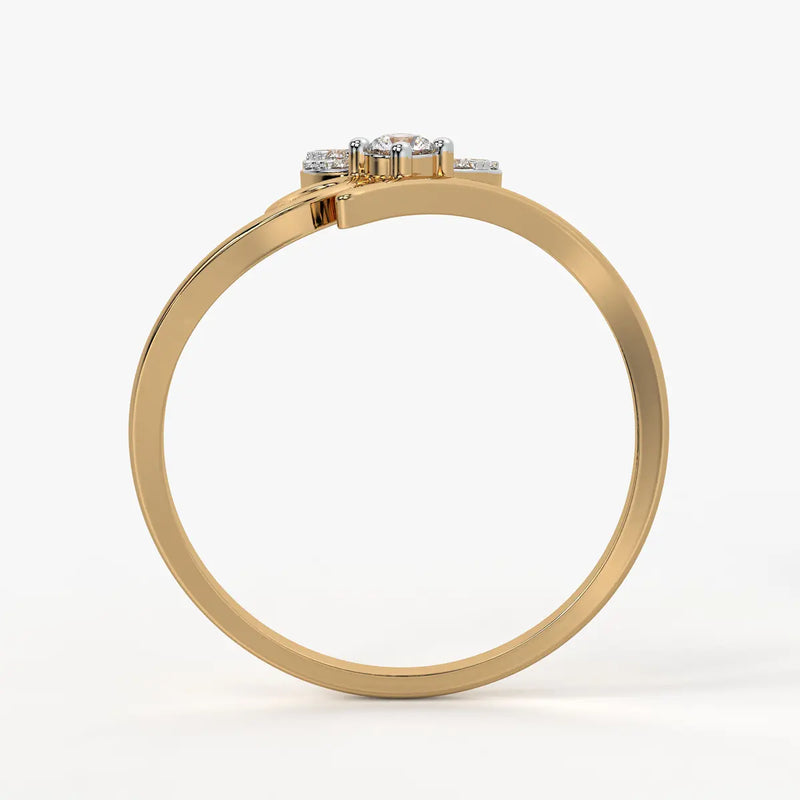 Floral Swirl Open Ladies Ring