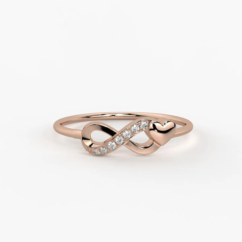 Heart Infinity Open Ladies Ring