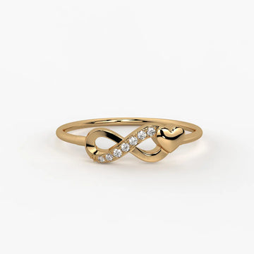 Heart Infinity Open Ladies Ring