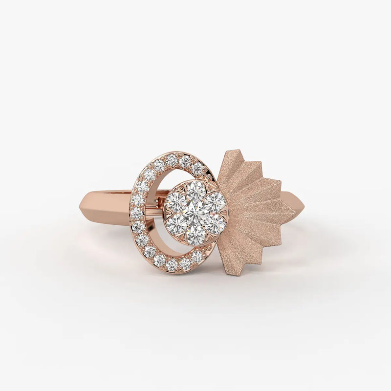 Sunflare Bloom Diamond Statement Ring
