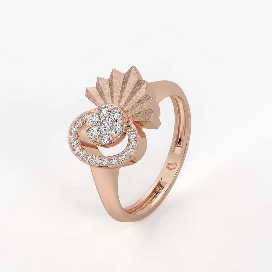 Sunflare Bloom Diamond Statement Ring