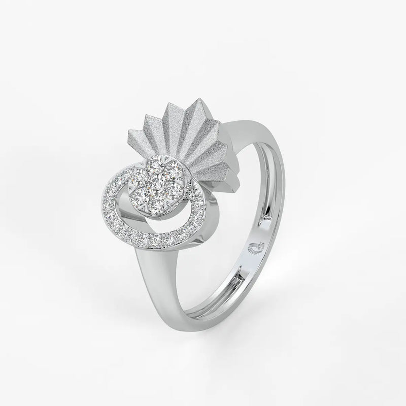 Sunflare Bloom Diamond Statement Ring
