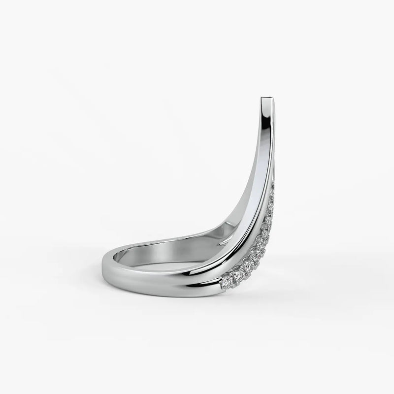 Triple Peak Chevron Fashion Ladies Ring