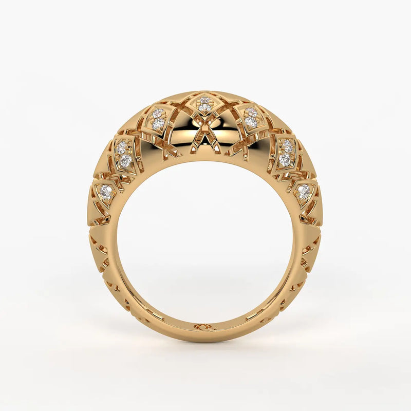 Lattice Luxe Monarch Ring